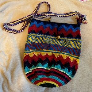 Hand woven bag from Belize.